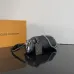 Louis Vuitton Black Leather Shoulder Bag With Silver Chain Strap And Monogram Tag #A50838