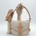 Louis Vuitton White Monogram Canvas Saddle Bag With Leather Straps And Buckle Detail #A50831