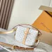 Louis Vuitton White Monogram Canvas Saddle Bag With Leather Straps And Buckle Detail #A50831