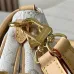 Louis Vuitton White Monogram Canvas Saddle Bag With Leather Straps And Buckle Detail #A50831