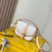 Louis Vuitton White Monogram Canvas Saddle Bag With Leather Straps And Buckle Detail #A50831