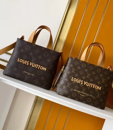 Louis Vuitton Monogram Canvas Tote Bag With Contrast Leather Handles size:25×19×11cm #A54070