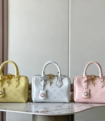 Louis Vuitton Speedy Bandoulière Bags In Pastel Tones With Embossed Monogram And Charms #A50888