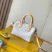 Louis Vuitton Mini Speedy Bag In Light Monogram Canvas With Leather Trim And Strap #A50833
