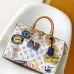 Louis Vuitton Monogram Canvas Speedy Bag With Colorful Patches And Leather Trim #A50839