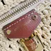 Louis Vuitton Crochet Straw Handbag With Leather Accents And Gold Hardware  size:19×11×6cm #A54069