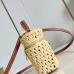 Louis Vuitton Crochet Straw Handbag With Leather Accents And Gold Hardware  size:19×11×6cm #A54069