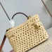 Louis Vuitton Crochet Straw Handbag With Leather Accents And Gold Hardware  size:19×11×6cm #A54069