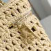 Louis Vuitton Crochet Straw Handbag With Leather Accents And Gold Hardware  size:19×11×6cm #A54069
