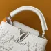 Louis Vuitton Women's White Grained Leather Handbag with Crystal Embellishments &amp; Signature LV Logo M25934 #A57317