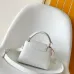 Louis Vuitton Women's White Grained Leather Handbag with Crystal Embellishments &amp; Signature LV Logo M25934 #A57317