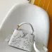 Louis Vuitton Women's White Grained Leather Handbag with Crystal Embellishments &amp; Signature LV Logo M25934 #A57317