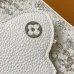 Louis Vuitton Women's White Grained Leather Handbag with Crystal Embellishments &amp; Signature LV Logo M25934 #A57317