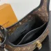 Louis Vuitton Monogram Canvas Hobo Bag With Lock Accent And Contrast Trim #A50430