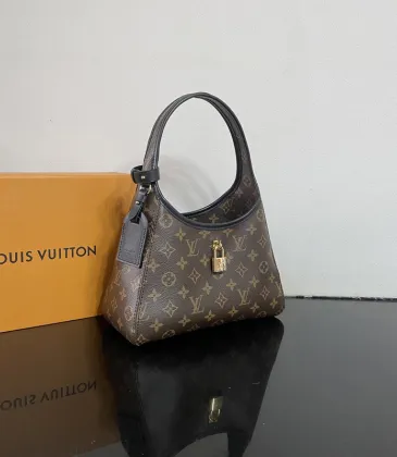 Louis Vuitton Monogram Canvas Hobo Bag With Lock Accent And Contrast Trim #A50430