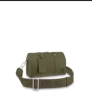 Louis Vuitton Olive Green Leather Messenger Bag With Branded Strap size:27×7×13cm #A53750