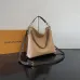 Louis Vuitton Coussin Hobo Bag – Beige Grained Leather with Two-Tone Chain &amp; Monogram Strap #A59171