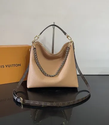 Brand L Coussin Hobo Bag – Beige Grained Leather with Two-Tone Chain & Monogram Strap #A59171 Brand L Coussin Hobo Bag – Beige Grained Leather with Two-Tone Chain & Monogram Strap #A59171