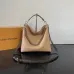 Louis Vuitton Coussin Hobo Bag – Beige Grained Leather with Two-Tone Chain &amp; Monogram Strap #A59171
