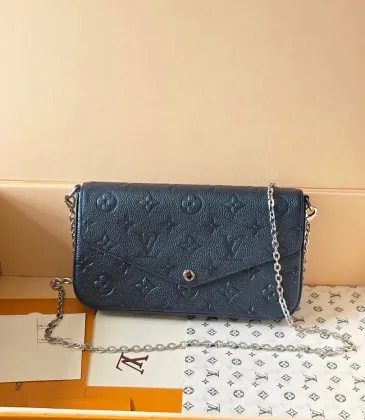 Pochette Metis Crossbody Bag – Iridescent Navy Monogram Empreinte Leather (Silver-Tone Chain Strap) #A58786 Pochette Metis Crossbody Bag – Iridescent Navy Monogram Empreinte Leather (Silver-Tone Chain Strap) #A58786