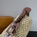 Louis Vuitton Straw Crossbody Bag With Monogram Pouch And Leather Strap size:16×18×12cm #A53374