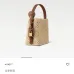 Louis Vuitton Straw Crossbody Bag With Monogram Pouch And Leather Strap size:16×18×12cm #A53374