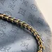 Louis Vuitton Embossed Leather Handbag With Gold Chain Detail In Navy  #A51597