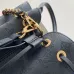 Louis Vuitton Embossed Leather Handbag With Gold Chain Detail In Navy  #A51597
