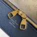 Louis Vuitton Embossed Leather Handbag With Gold Chain Detail In Navy  #A51597