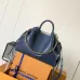 Louis Vuitton Embossed Leather Handbag With Gold Chain Detail In Navy  #A51597
