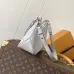 Louis Vuitton Embossed Monogram Hobo Bag In Light Gray With Adjustable Strap #A51594
