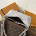 Louis Vuitton Embossed Monogram Hobo Bag In Light Gray With Adjustable Strap #A51594