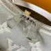 Louis Vuitton Embossed Monogram Hobo Bag In Light Gray With Adjustable Strap #A51594