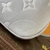 Louis Vuitton Embossed Monogram Hobo Bag In Light Gray With Adjustable Strap #A51594