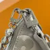 Louis Vuitton Embossed Monogram Hobo Bag In Light Gray With Adjustable Strap #A51594