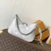 Louis Vuitton Embossed Monogram Hobo Bag In Light Gray With Adjustable Strap #A51594