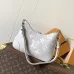 Louis Vuitton Embossed Monogram Hobo Bag In Light Gray With Adjustable Strap #A51594
