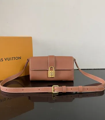 Louis Vuitton Leather Lock Bag With Adjustable Strap In Warm Tan #A51216