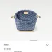 Louis Vuitton Denim Bucket Bag With Monogram Pattern And Gold Chain Accent  #A53368