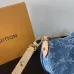 Louis Vuitton Denim Monogram Baguette Bag With Contrast Strap size:21×15×7cm #A53373