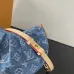 Louis Vuitton Denim Monogram Baguette Bag With Contrast Strap size:21×15×7cm #A53373
