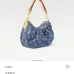 Louis Vuitton Denim Monogram Baguette Bag With Contrast Strap size:21×15×7cm #A53373