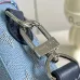 Louis Vuitton Light Blue Monogram Embossed Trunk Bag with Navy Accents size:19×15×7cm #A54125