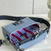 Louis Vuitton Light Blue Monogram Embossed Trunk Bag with Navy Accents size:19×15×7cm #A54125