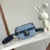 Louis Vuitton Light Blue Monogram Embossed Trunk Bag with Navy Accents size:19×15×7cm #A54125