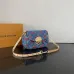 Louis Vuitton Denim Cherry Print Crossbody Bag With Gold - Tone Hardware #A52595