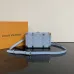 Louis Vuitton Light Blue Monogram Canvas Petite Malle Bag With Leather Strap #A50904
