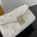 Louis Vuitton White Multicolor Monogram Crossbody Bag With Gold Lock And Chain Strap size:21×13×6cm #A54324