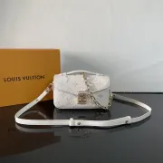 Louis Vuitton White Multicolor Monogram Crossbody Bag With Gold Lock And Chain Strap size:21×13×6cm #A54324