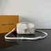 Louis Vuitton White Multicolor Monogram Crossbody Bag With Gold Lock And Chain Strap size:21×13×6cm #A54324